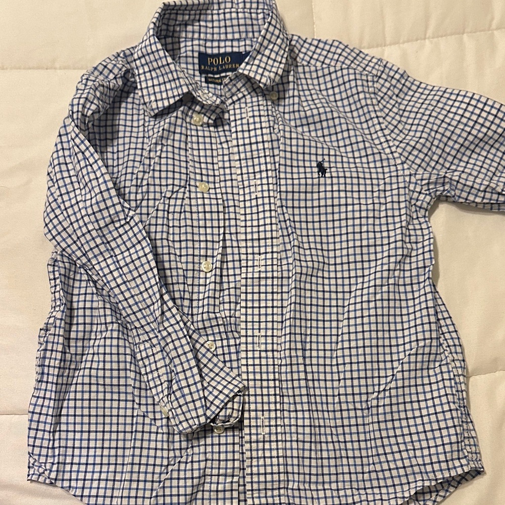 Polo by Ralph Lauren boys  Blue Checkered Shirt